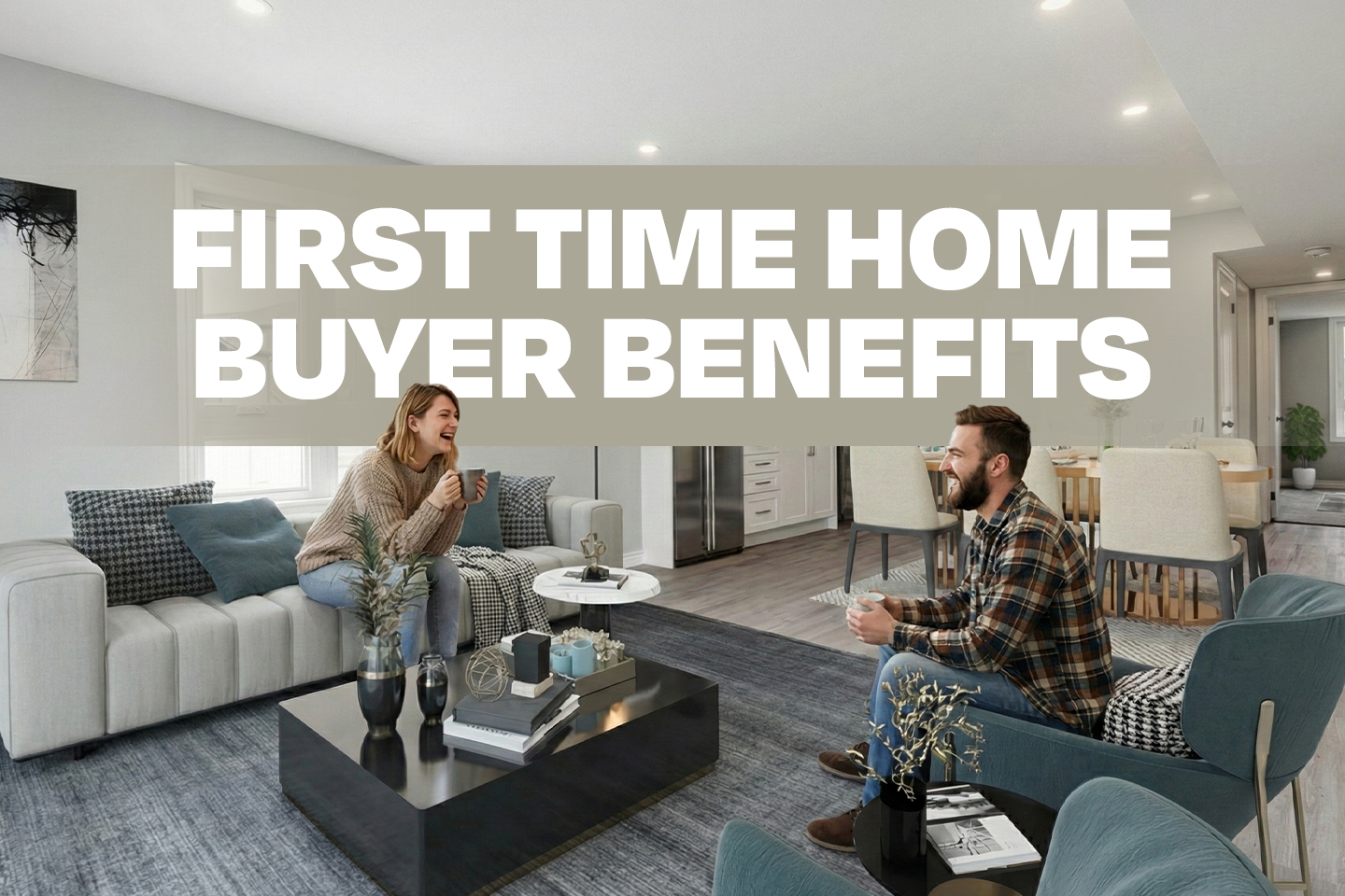 First-time home buyers at a table